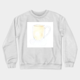 cup, dishes, watercolor, art, illustration, drink, food, tea, coffee, restaurant Crewneck Sweatshirt